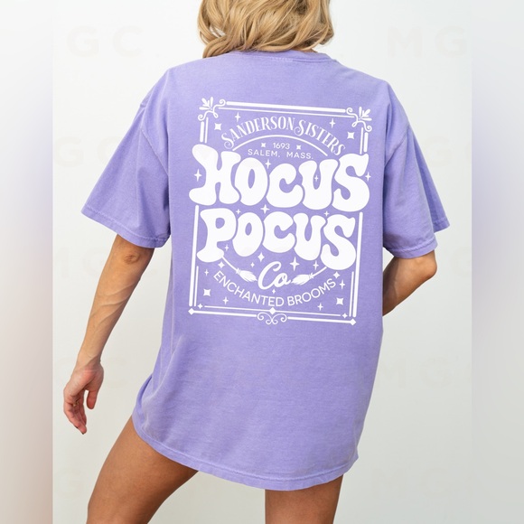 Comfort Colors Hocus Pocus Enchanted Brooms Tee - Picture 3 of 10